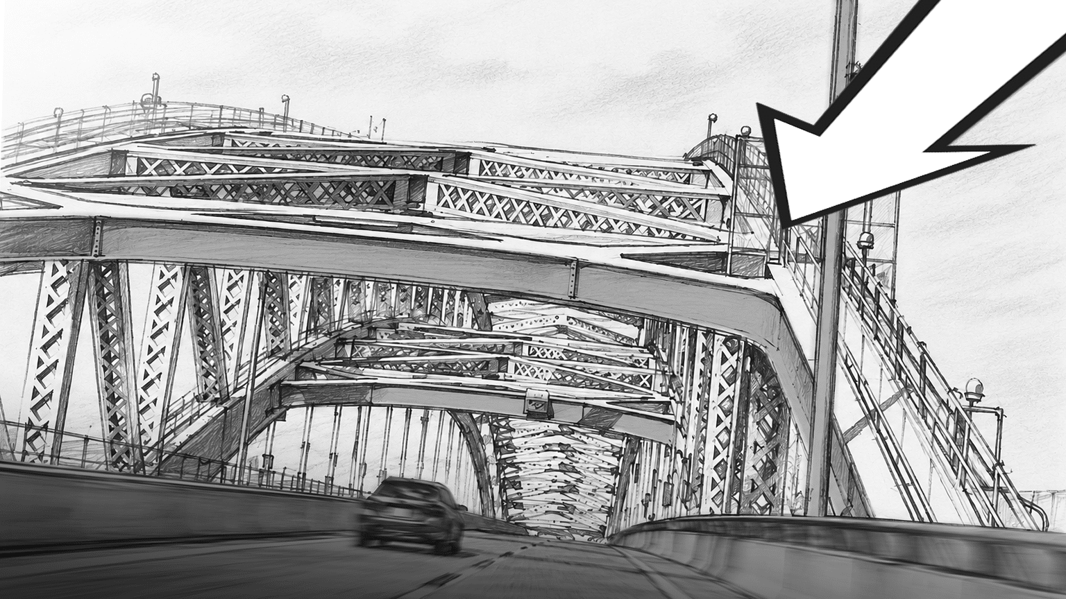 Bayonne bridge storyboard for Nike Commercial Ripping the Script!